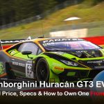 Lamborghini Huracán GT3 EVO2 race car cornering on track