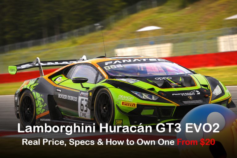Lamborghini Huracán GT3 EVO2 race car cornering on track