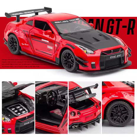 Skyline Ares GTR R35 Diecasts & Toy Vehicles Metal Toy Car Model High Simulation Pull Back Collection