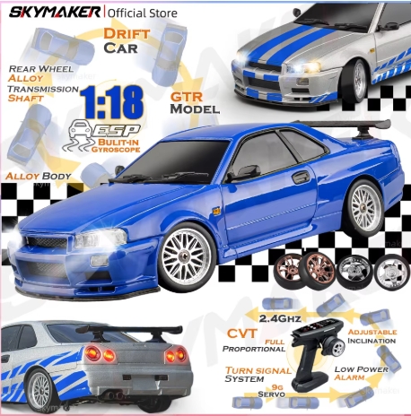 Skymaker 1:18 GTR R34 RC Drift Car